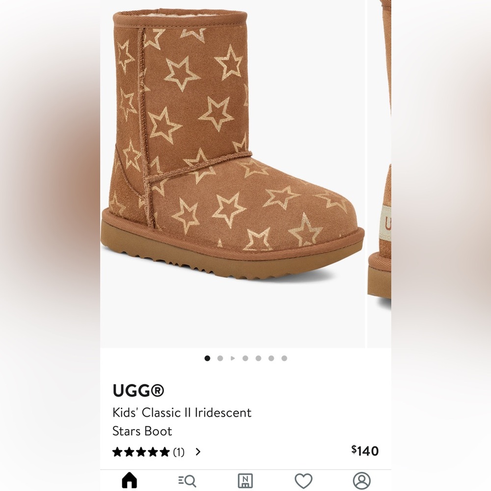 Ugg kids classic ll iridescent star boot